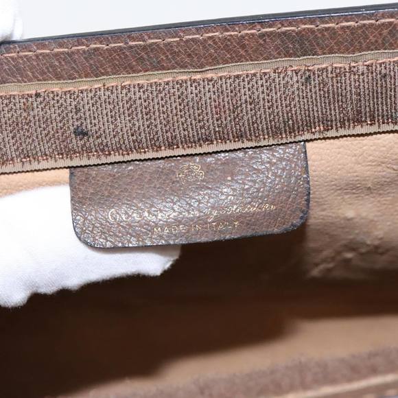GUCCI GG Supreme Web Sherry Line Clutch Bag PVC Beige 84 014 2125 28 Auth th5404 - Picture 12 of 16